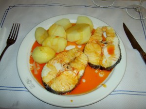 A local delicacy - Merluza a la Galego